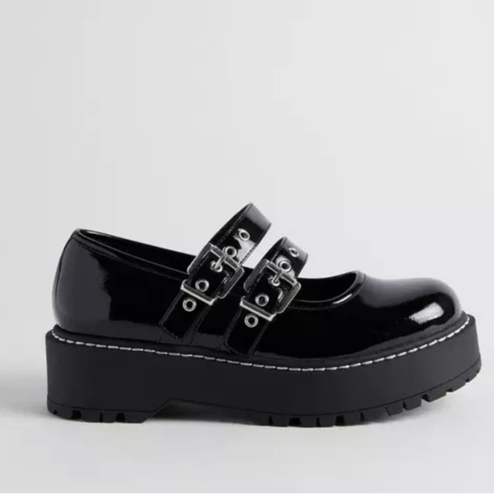 Black Platform Mary Jane Shoes